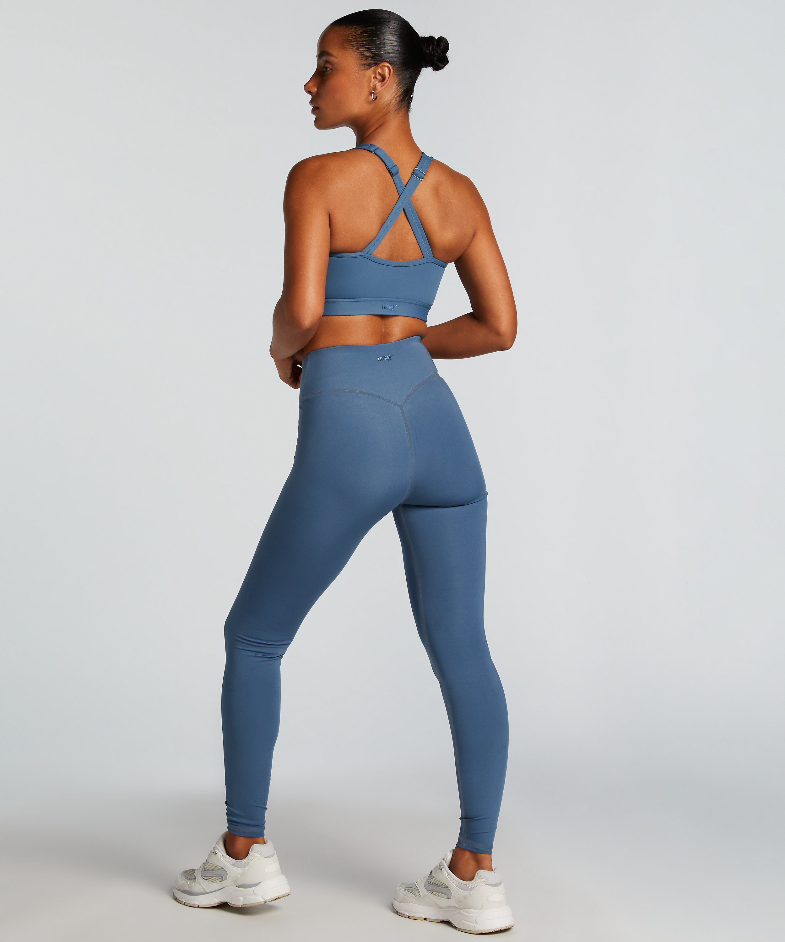 HKMX Legging croisé à taille haute, Bleu, main