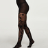 Collants Fishnet Paisley, Noir
