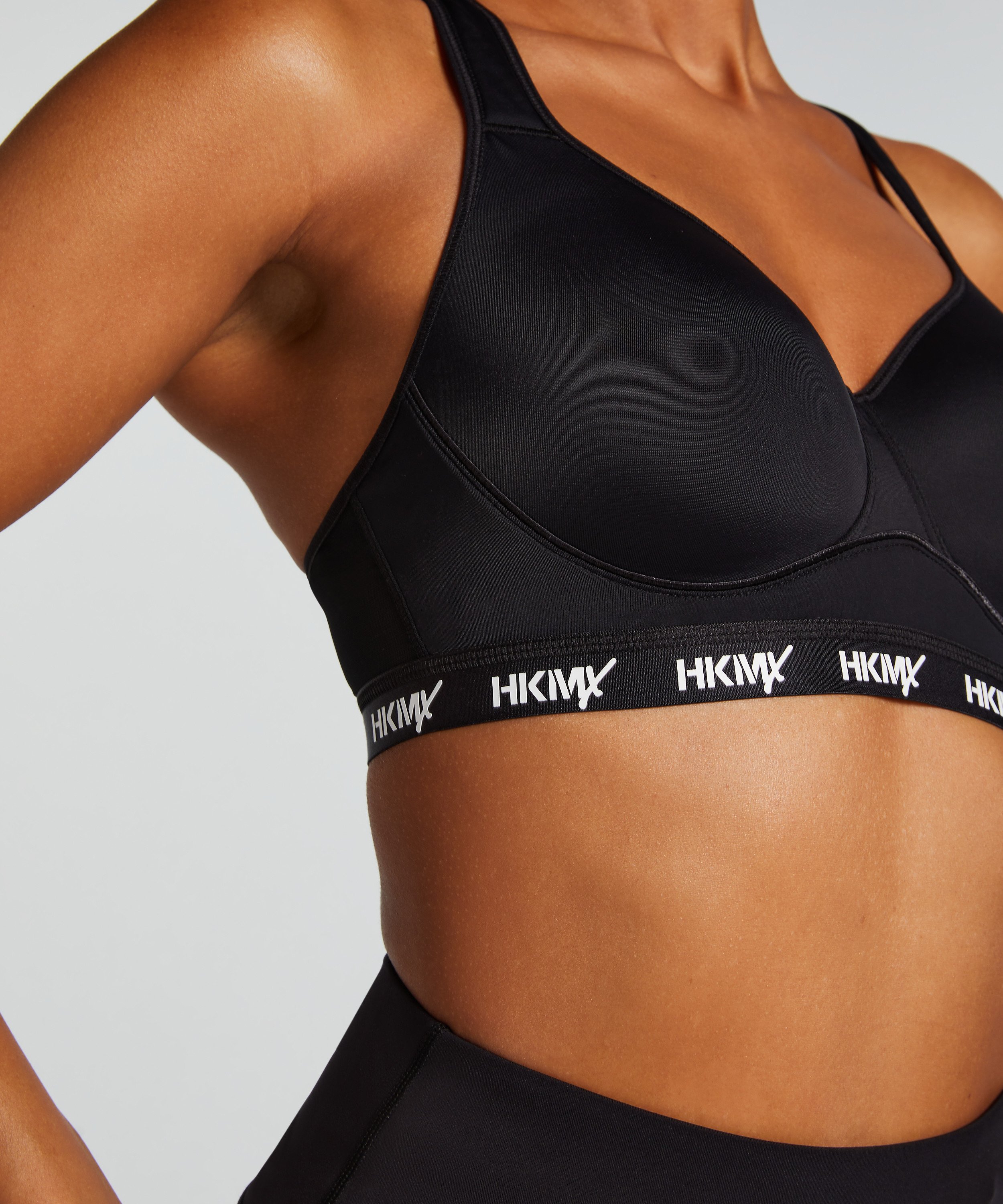 HKMX Soutien-gorge de sport The All Star Maintien niveau 2, Noir, main