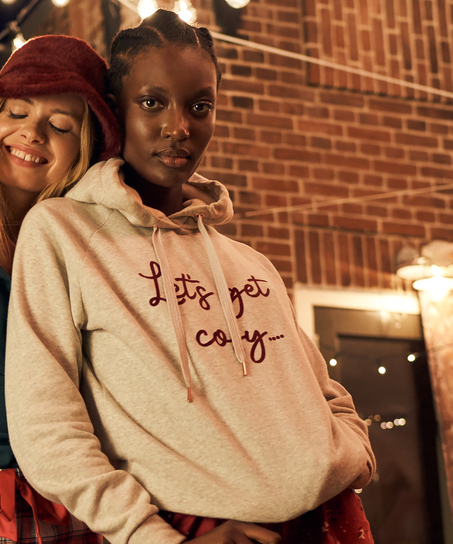 Hoodie à manches longues, Beige