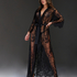 Long Kimono Allover Lace, Noir