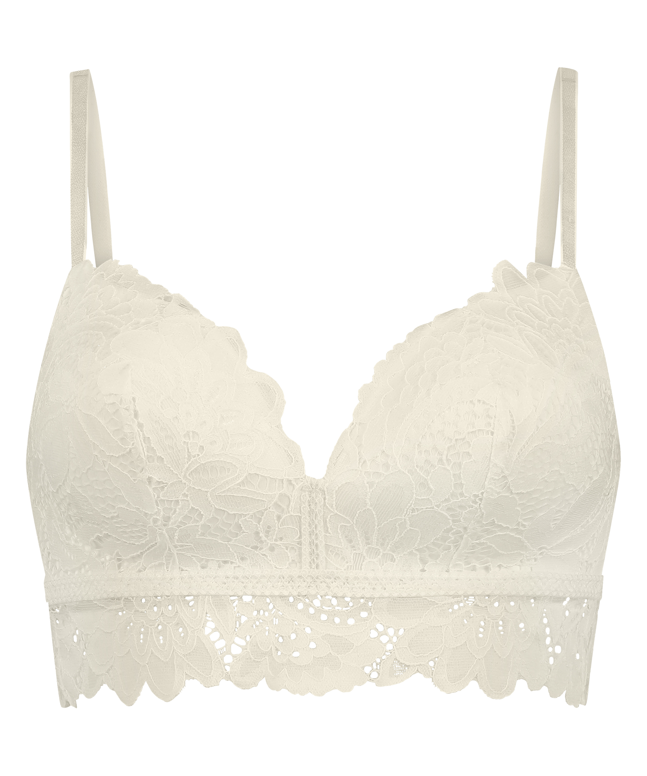 Soutien-gorge préformé sans armatures longline Shiloh, Blanc, main
