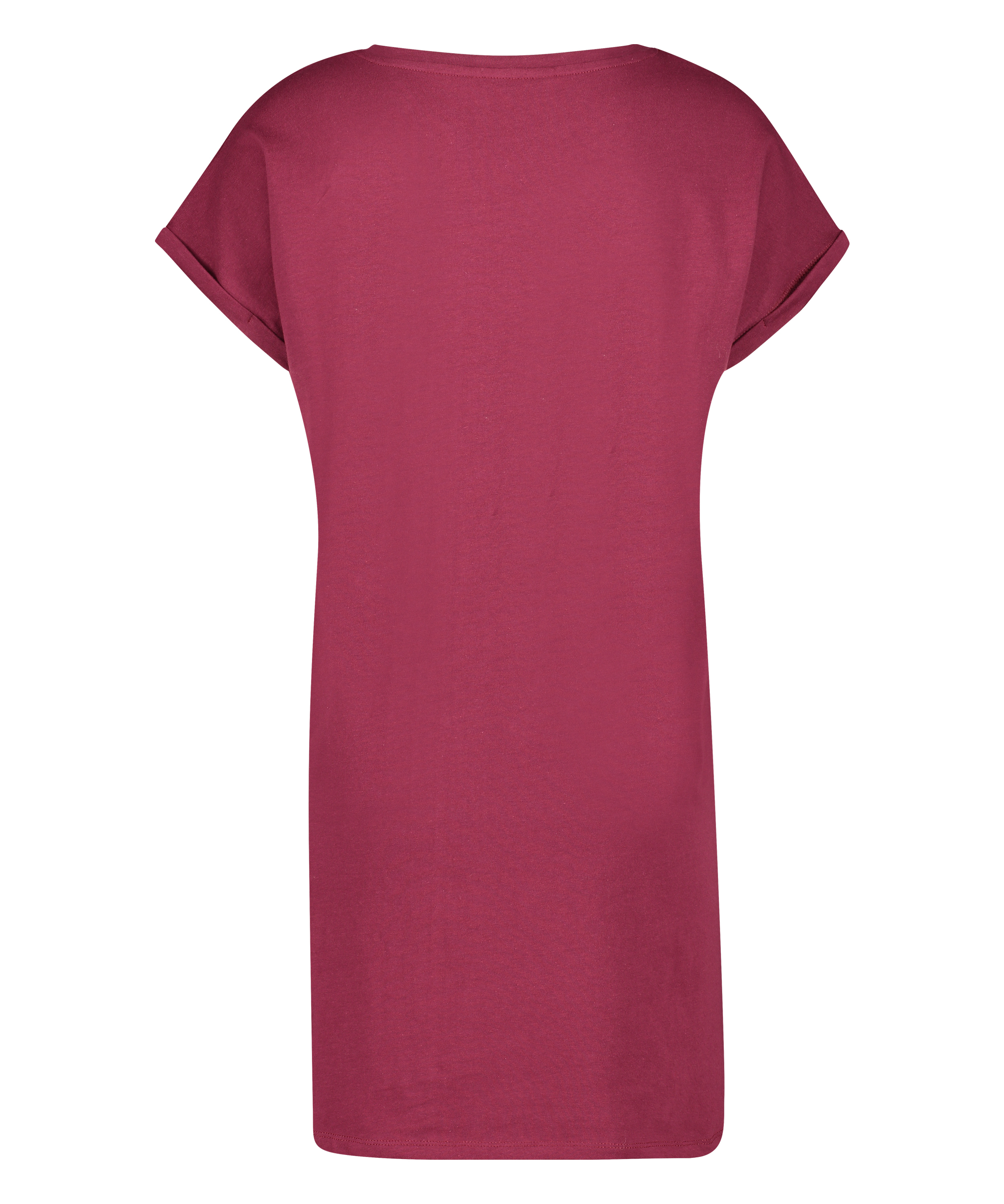 Chemise de nuit à encolure arrondie, Rouge, main