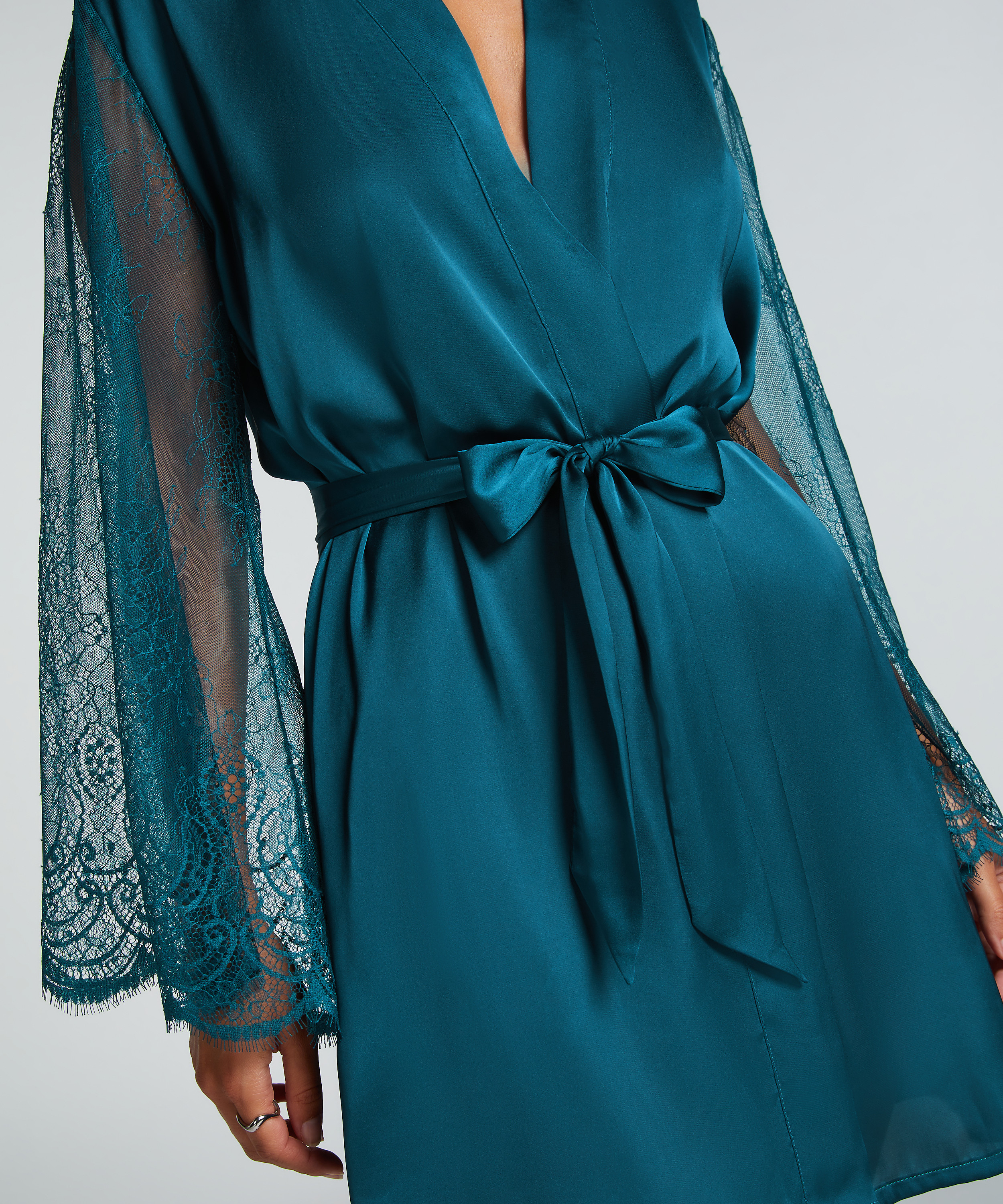 Kimono Satin, Bleu, main