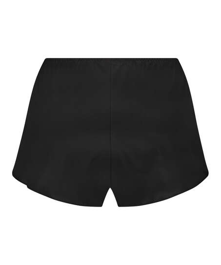 Shorts Satin Amelia Tap, Noir