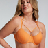 Haut de bikini Lurex Scallop, Orange
