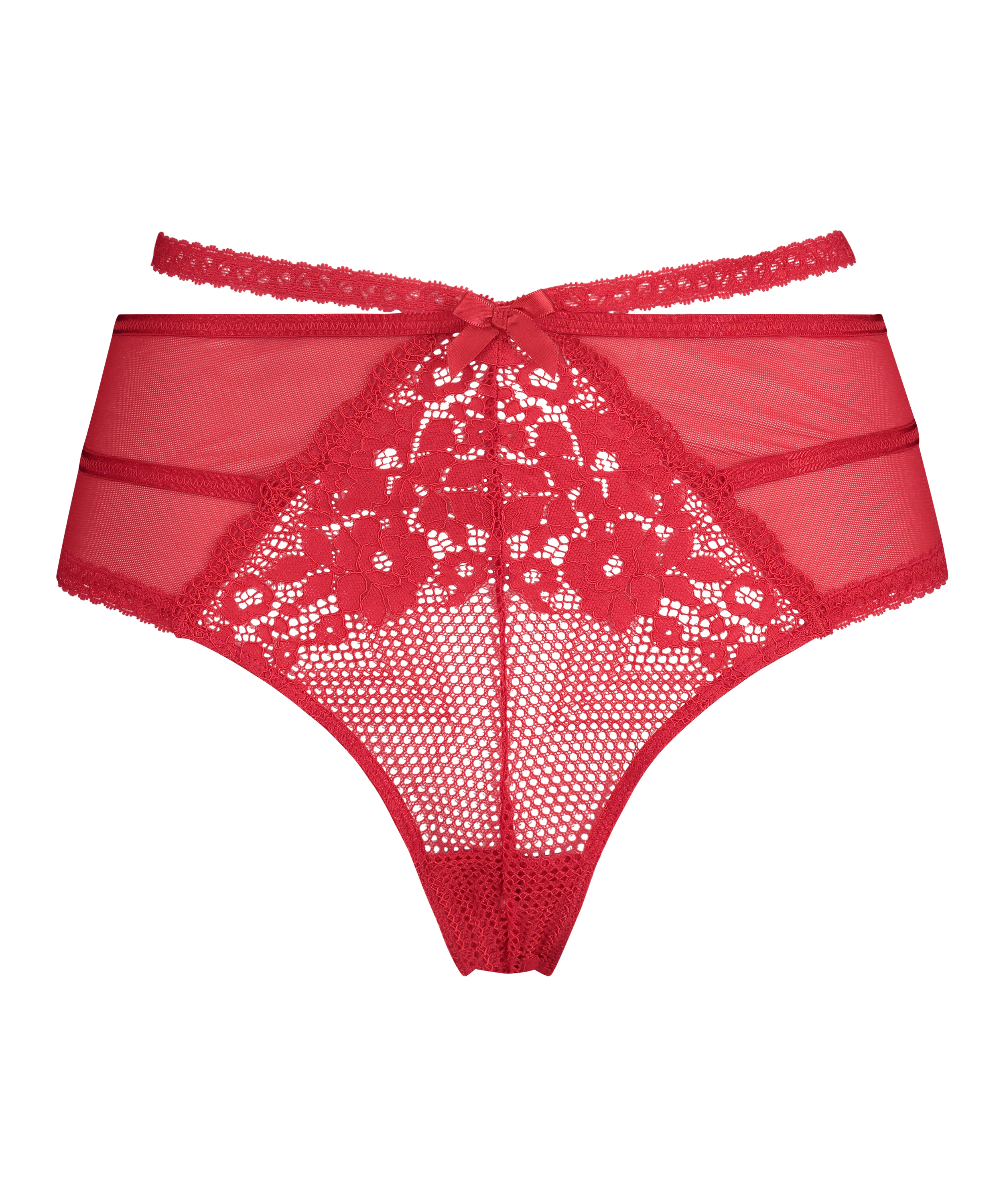 String haut Bonnie Curvy, Rouge, main