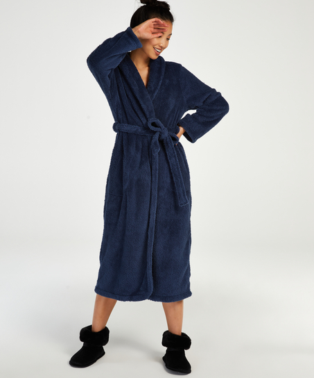 Peignoir Fleece, Bleu