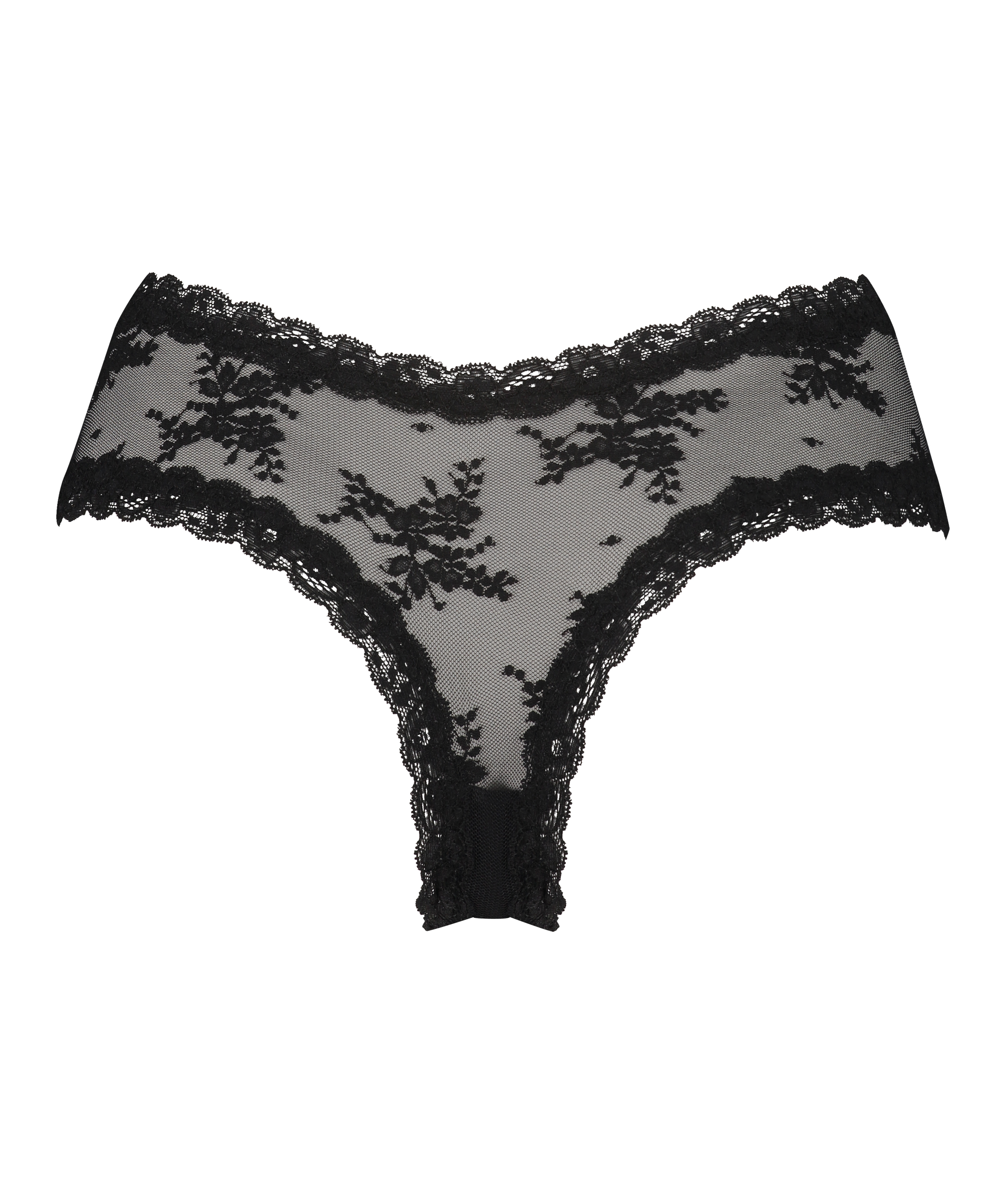 Slip brésilien V-shape mesh, Noir, main