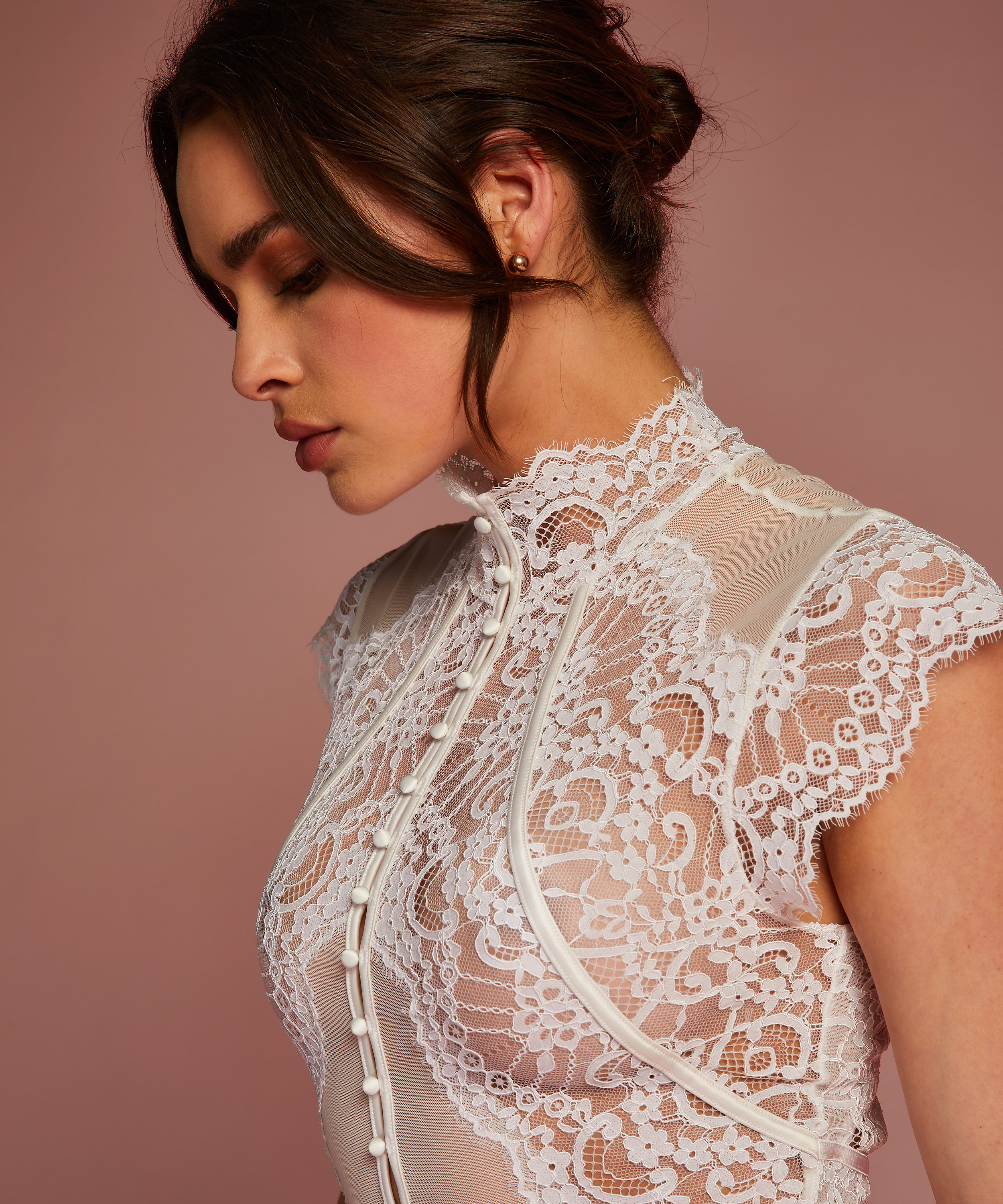 Body Amelia, Blanc, main