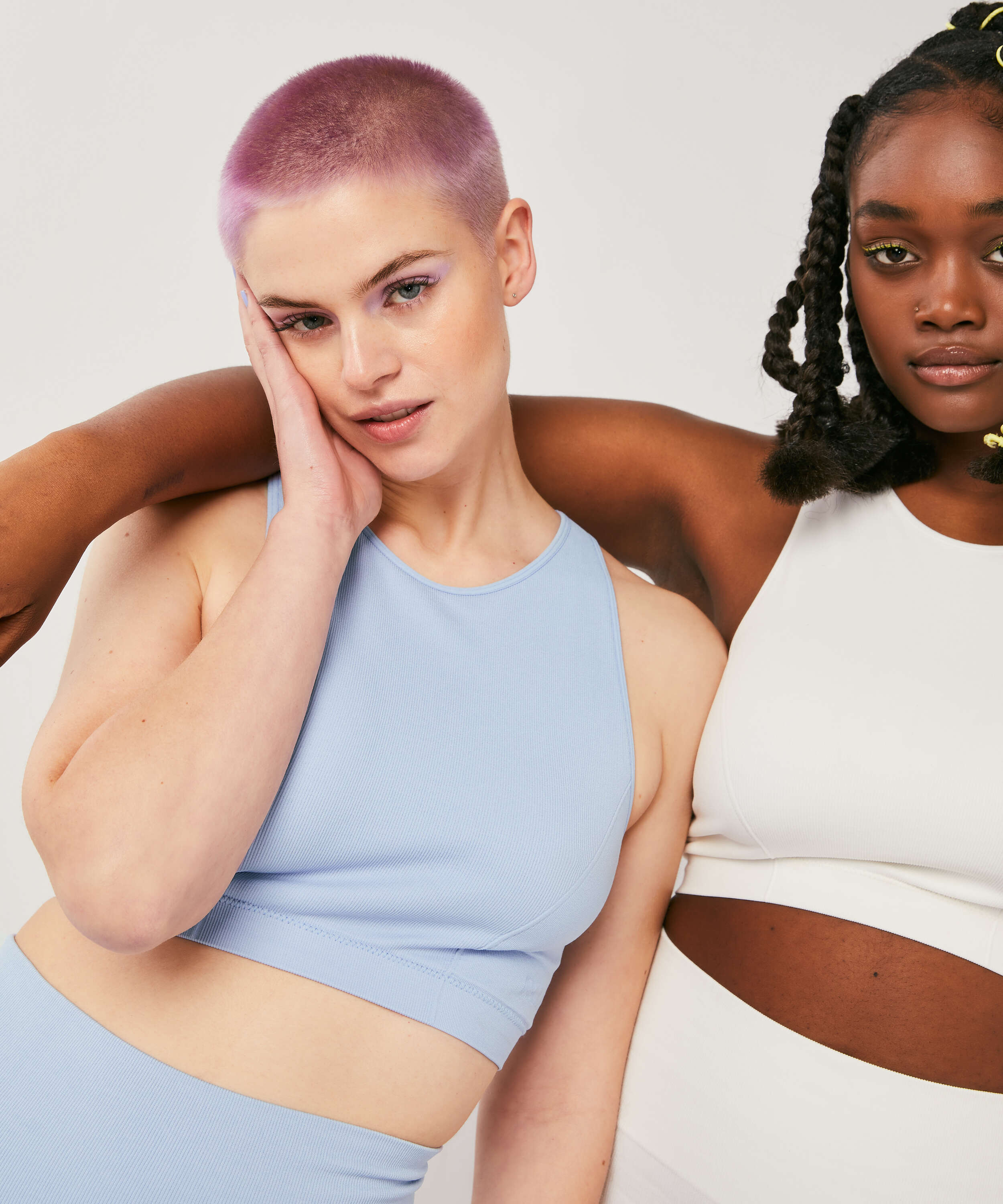 Crop top Bae, Bleu, main