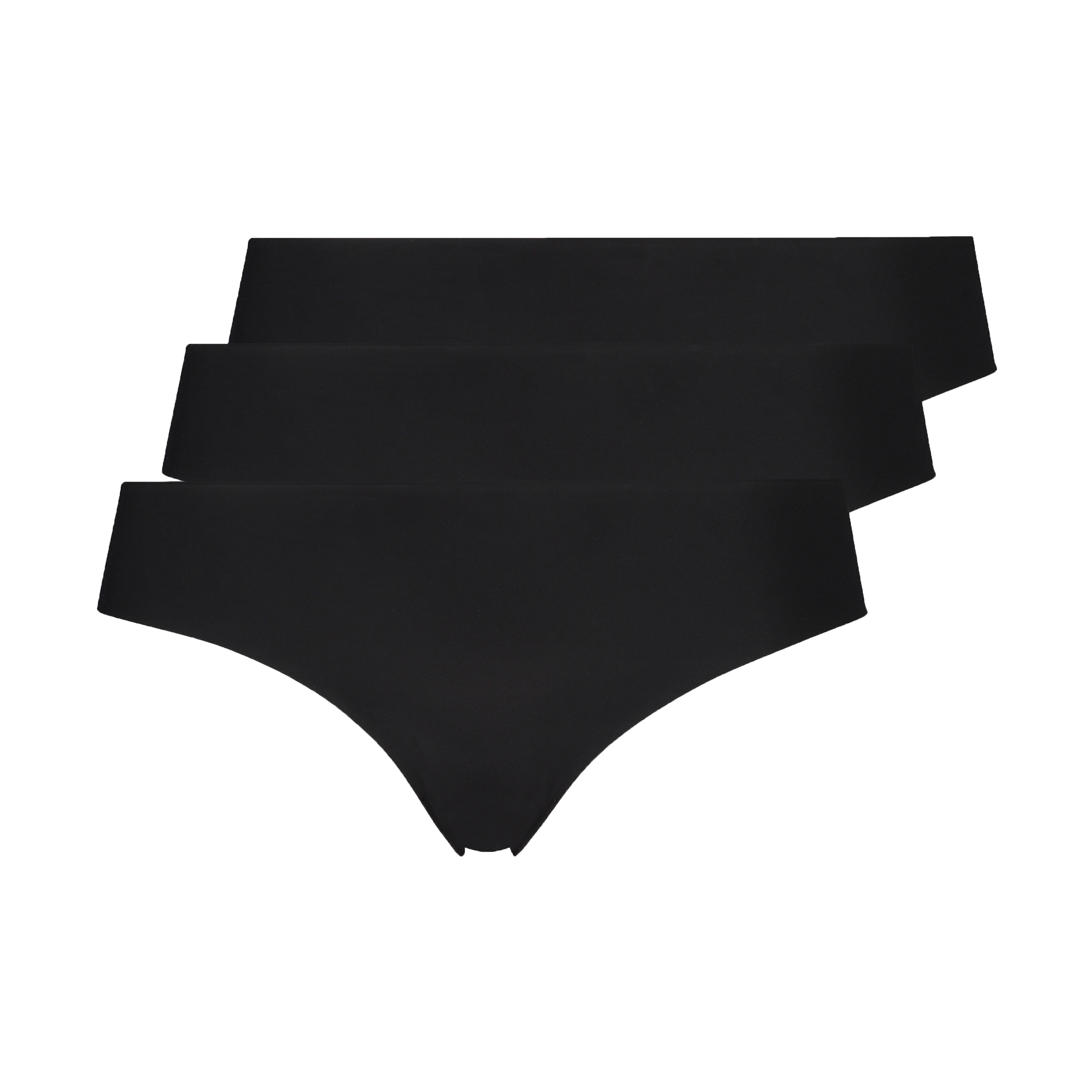 Slip brésilien Invisible Lace Back, Noir, main