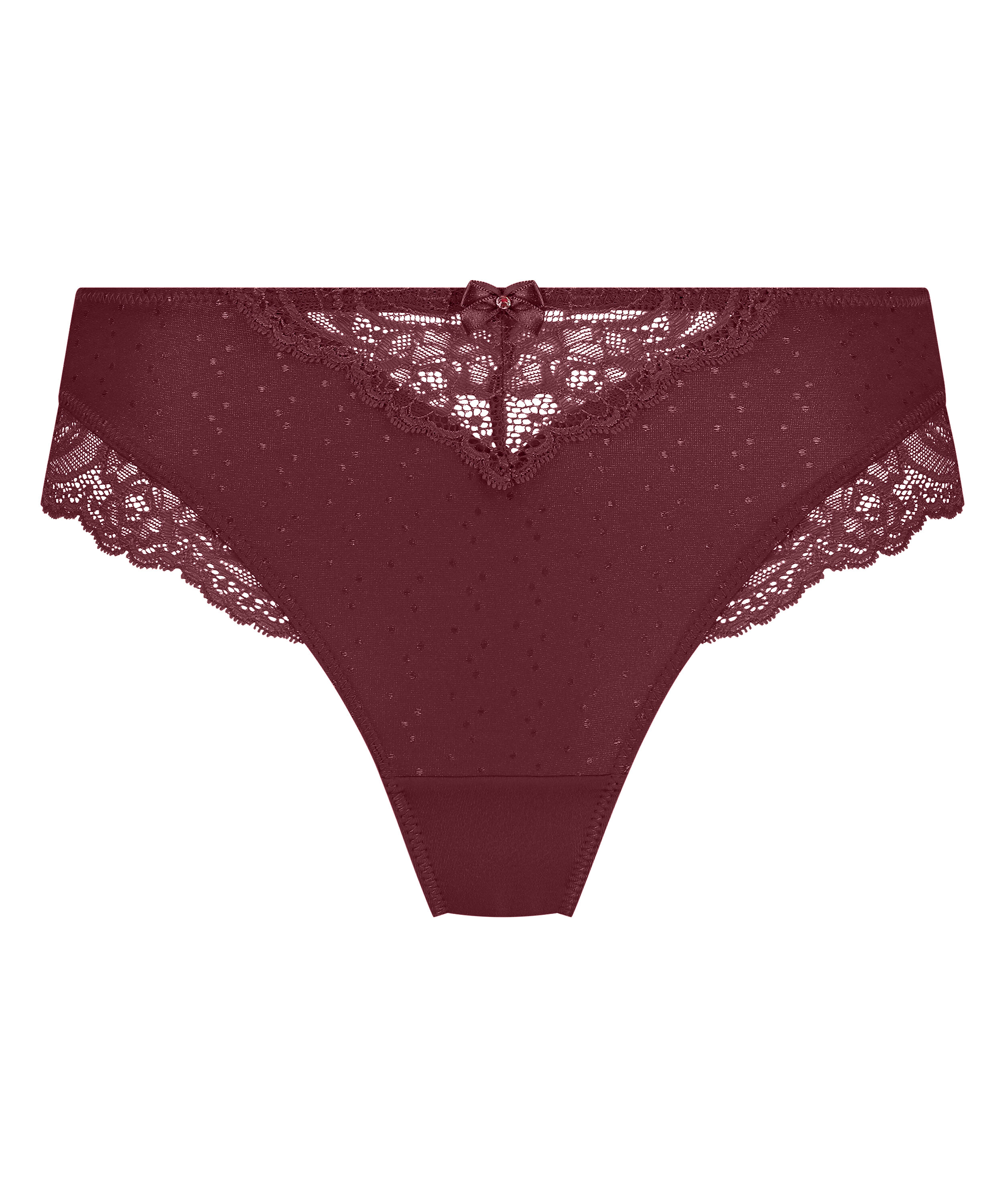 Slip taille haute Sophie, Rouge