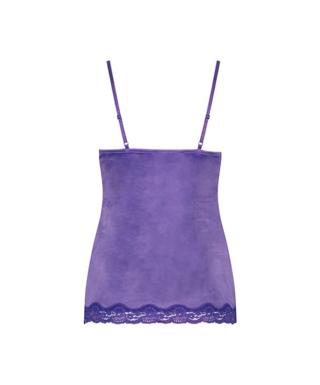 Camisole velours Dentelle, Violet