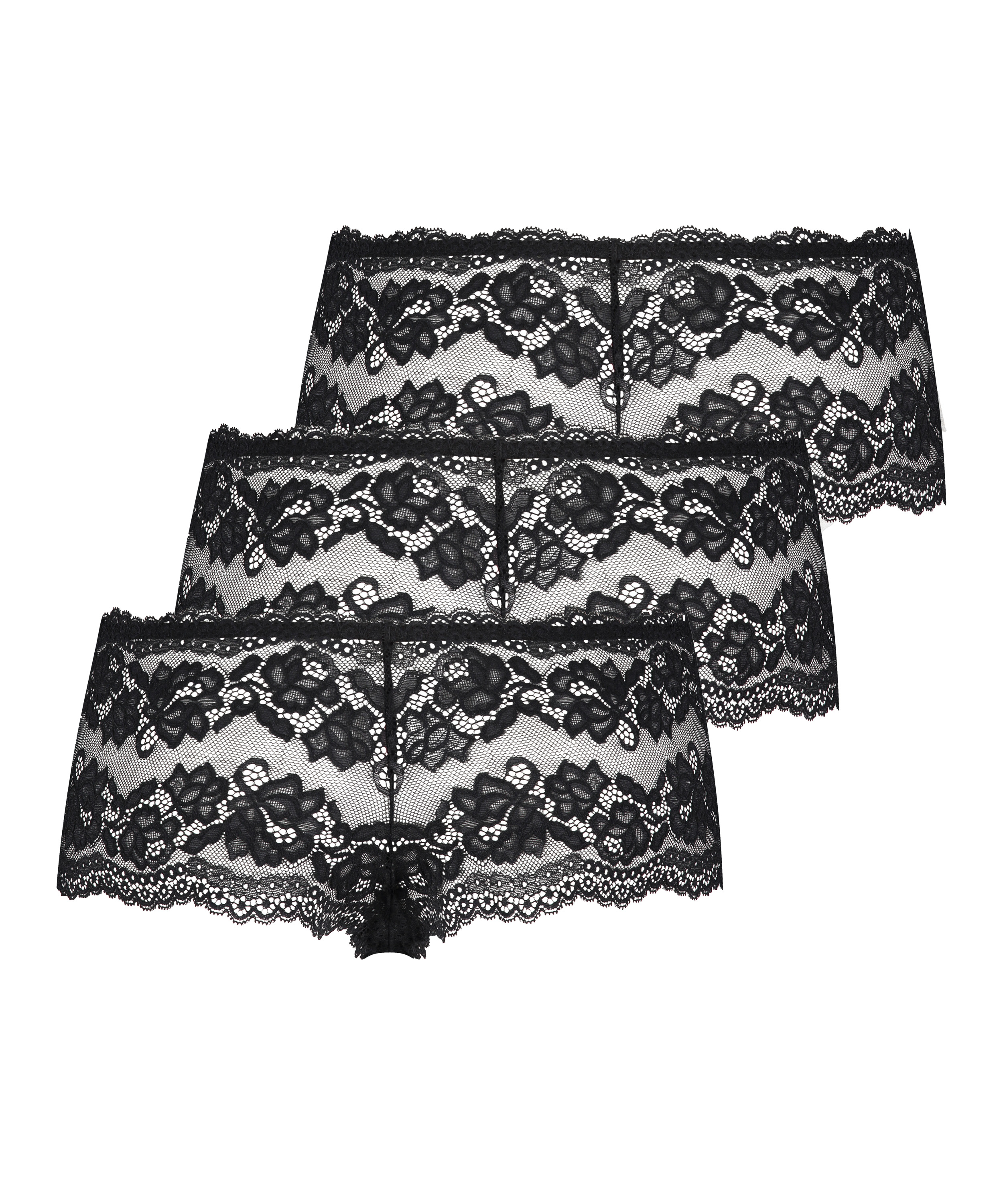 Lot de 3 boxers Sienna, Noir, main