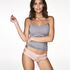 Slip br&eacute;silien V-shape mesh, Rose