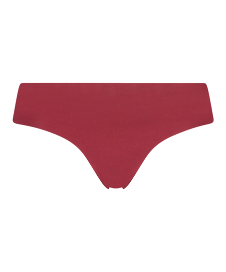 Slip brésilien invisible en coton, Rouge