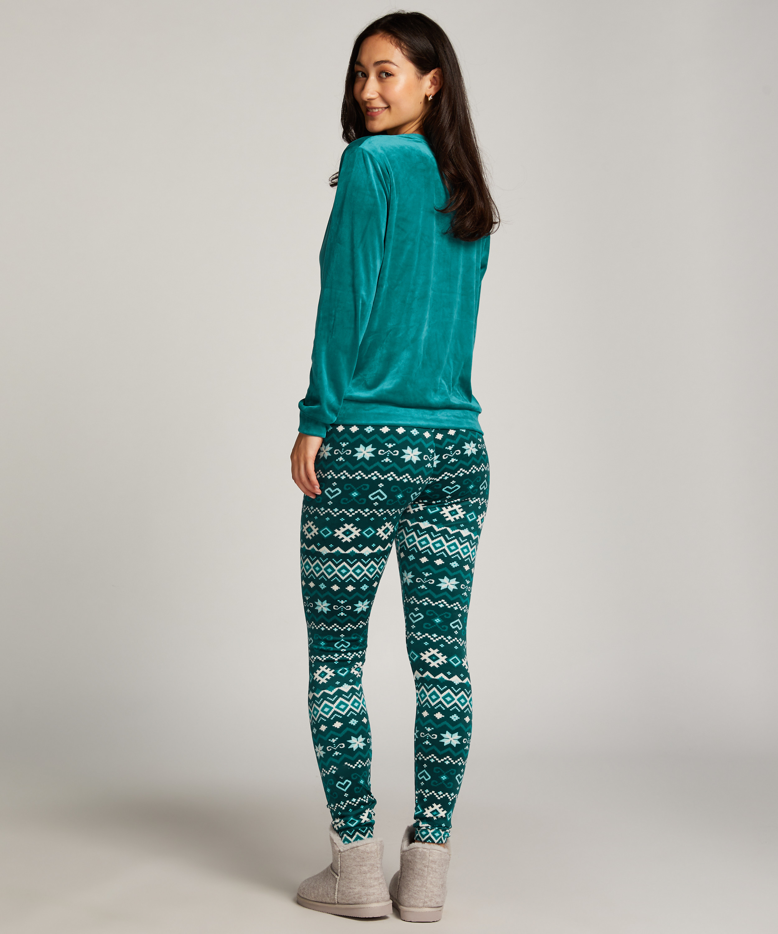 Legging en velours, Bleu, main