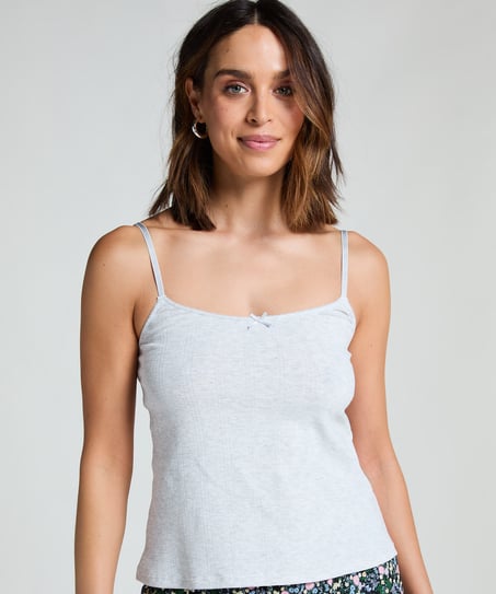 Haut de pyjama Pointelle, Gris