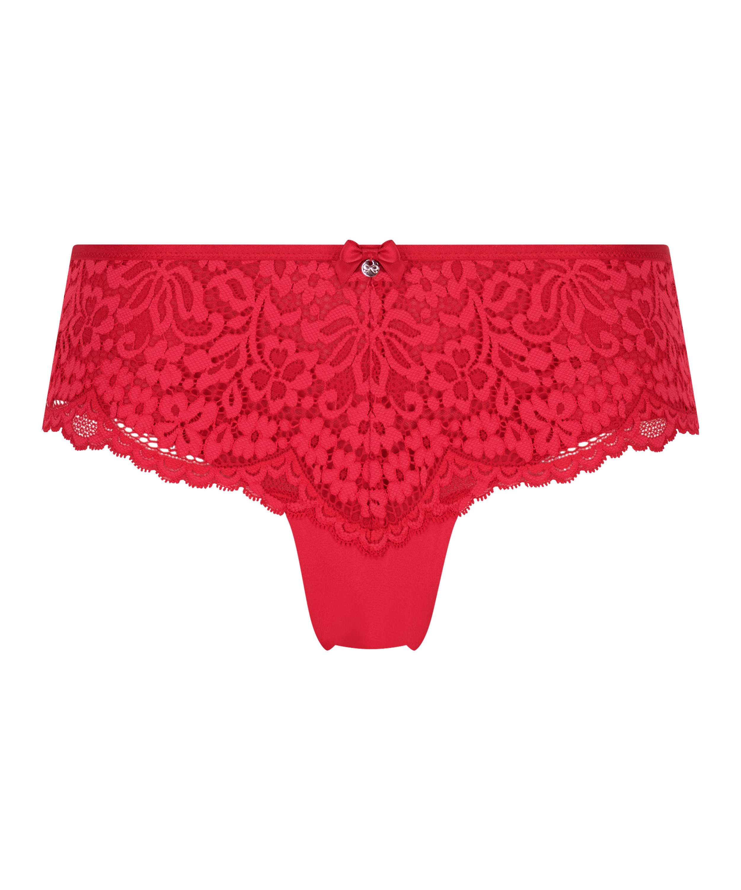 Slip brésilien Rose, Rouge, main