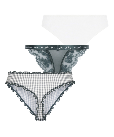 Ensemble cadeau de strings de Noël, Vert