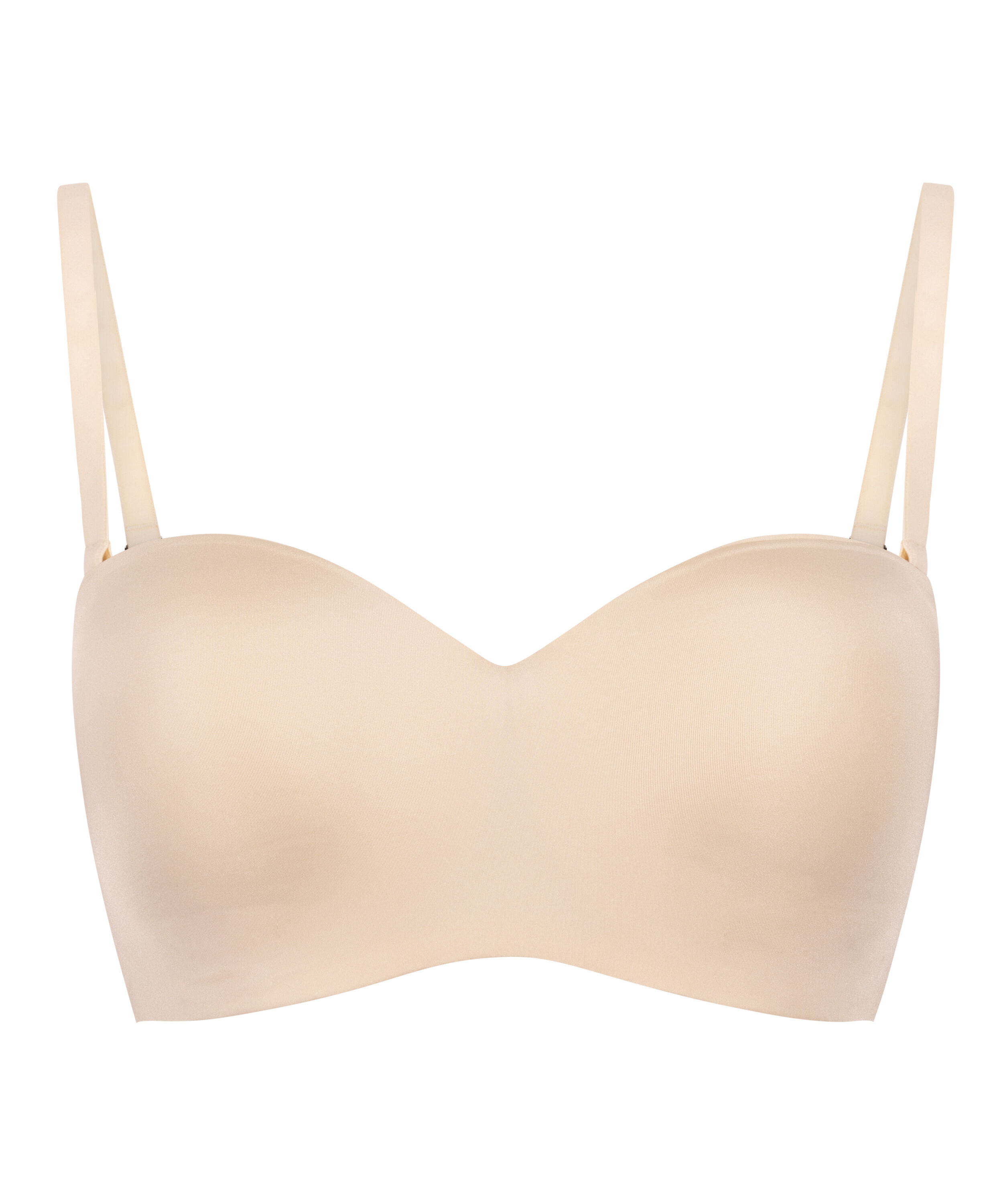 Soutien-gorge push-up sans bretelles &agrave; armatures pr&eacute;form&eacute; Smooth, Beige