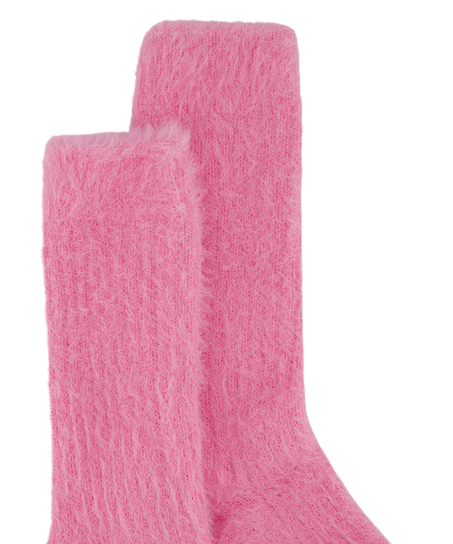 Chaussettes Duveteuses, Rose