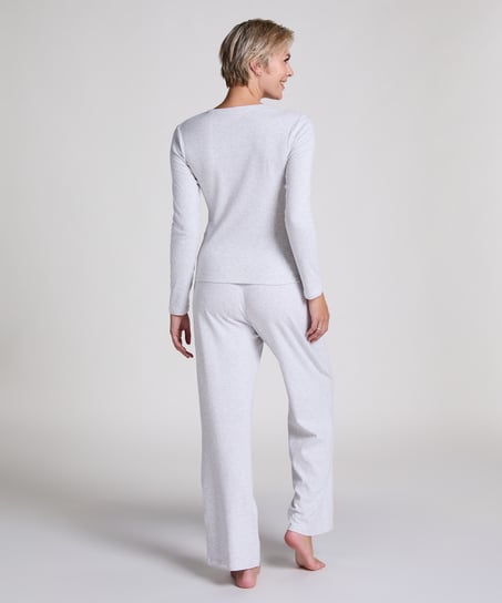 Haut de pyjama Pointelle, Gris