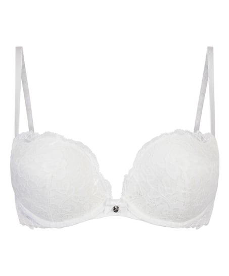 Soutien-gorge à armatures maximiseur préformé Marine, Blanc