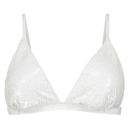 Haut de bikini Triangle Pride, Blanc