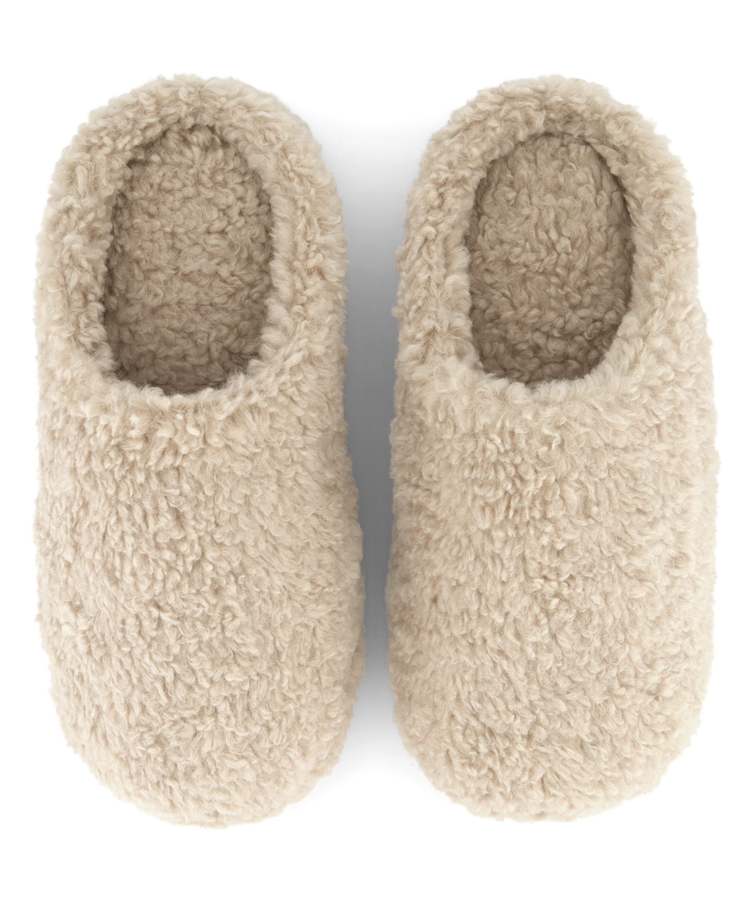 Pantoufles mules Teddy, Beige, main