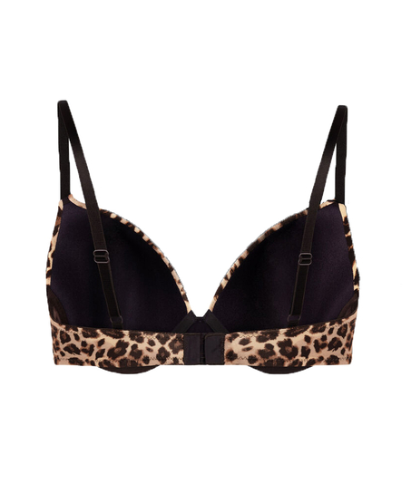 Soutien-gorge &agrave; armatures pr&eacute;form&eacute; Plunge, Marron