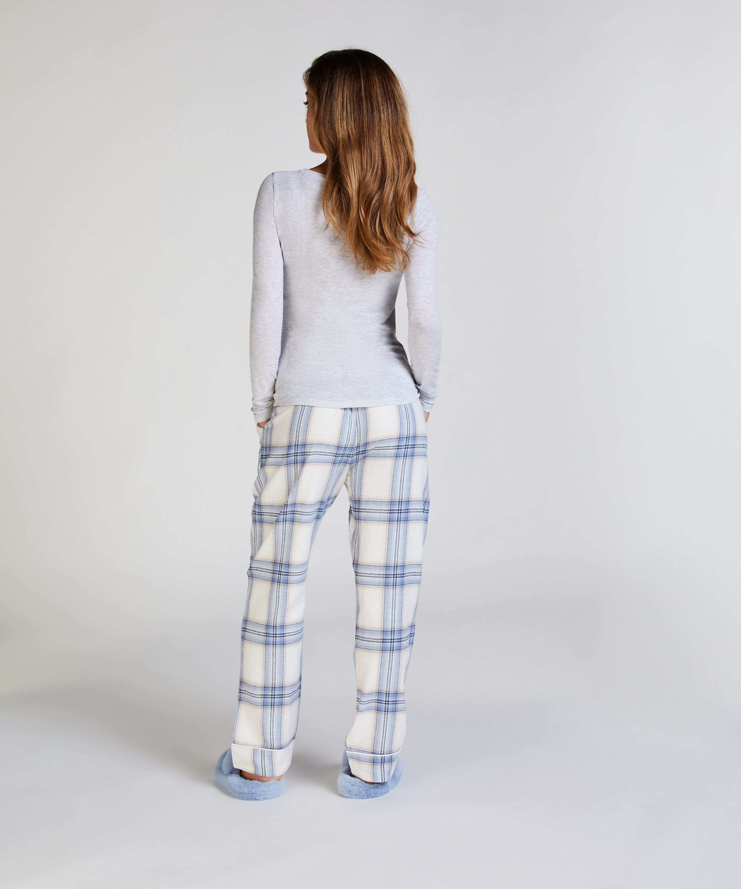 Petite pantalon de Pyjama Flanelle, Bleu, main