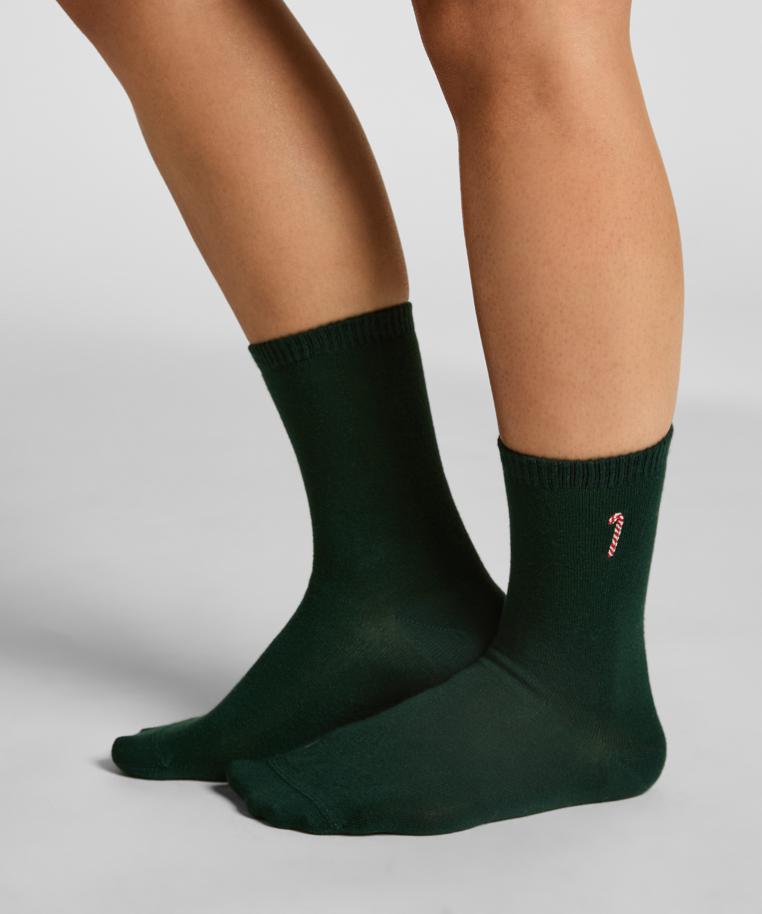 Chaussettes courtes en modal, Vert, main
