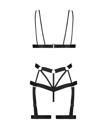 Private Body ouvert à l'entrejambe Hedonist, Noir