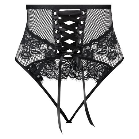 Slip brésilien Charlie Open Back, Noir