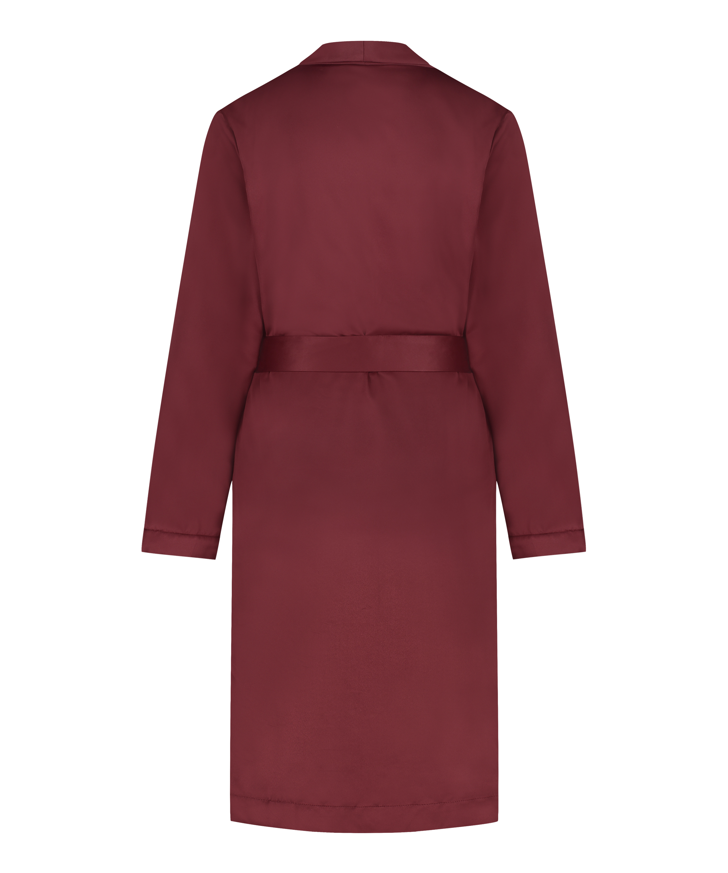 Peignoir en polaire satinée, Rouge, main