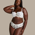 Soutien-gorge à armatures non préformé longline Tiah, Blanc