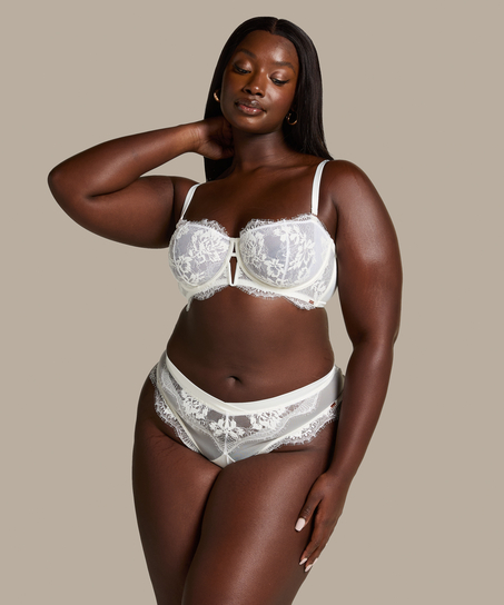 Soutien-gorge à armatures non préformé longline Tiah, Blanc