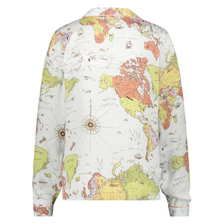 Veste de pyjama manches longues, Bleu