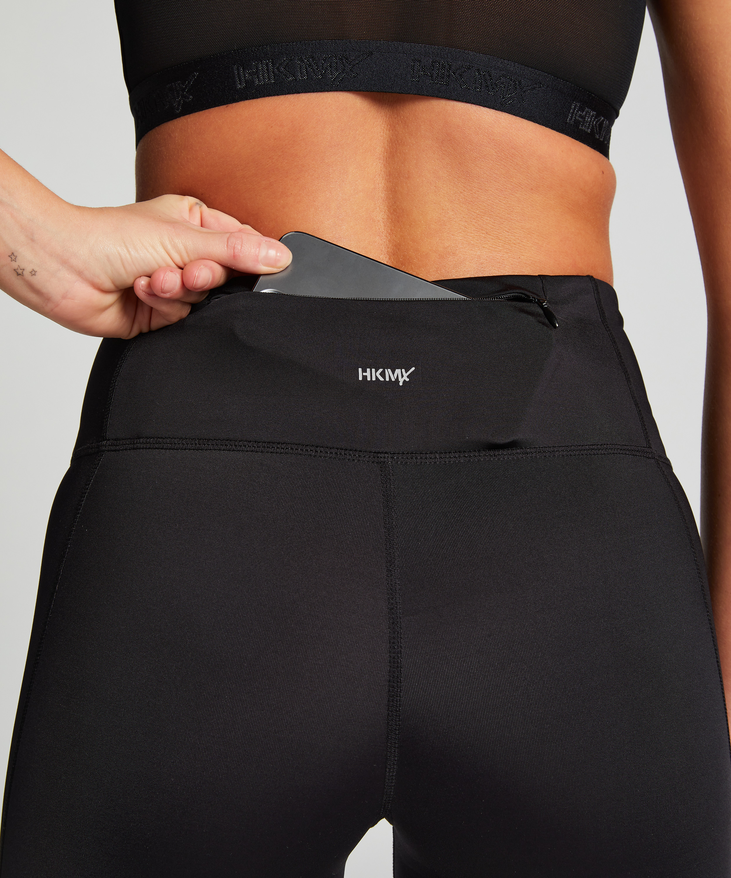 HKMX Legging taille régulière Run Baby Run, Noir, main
