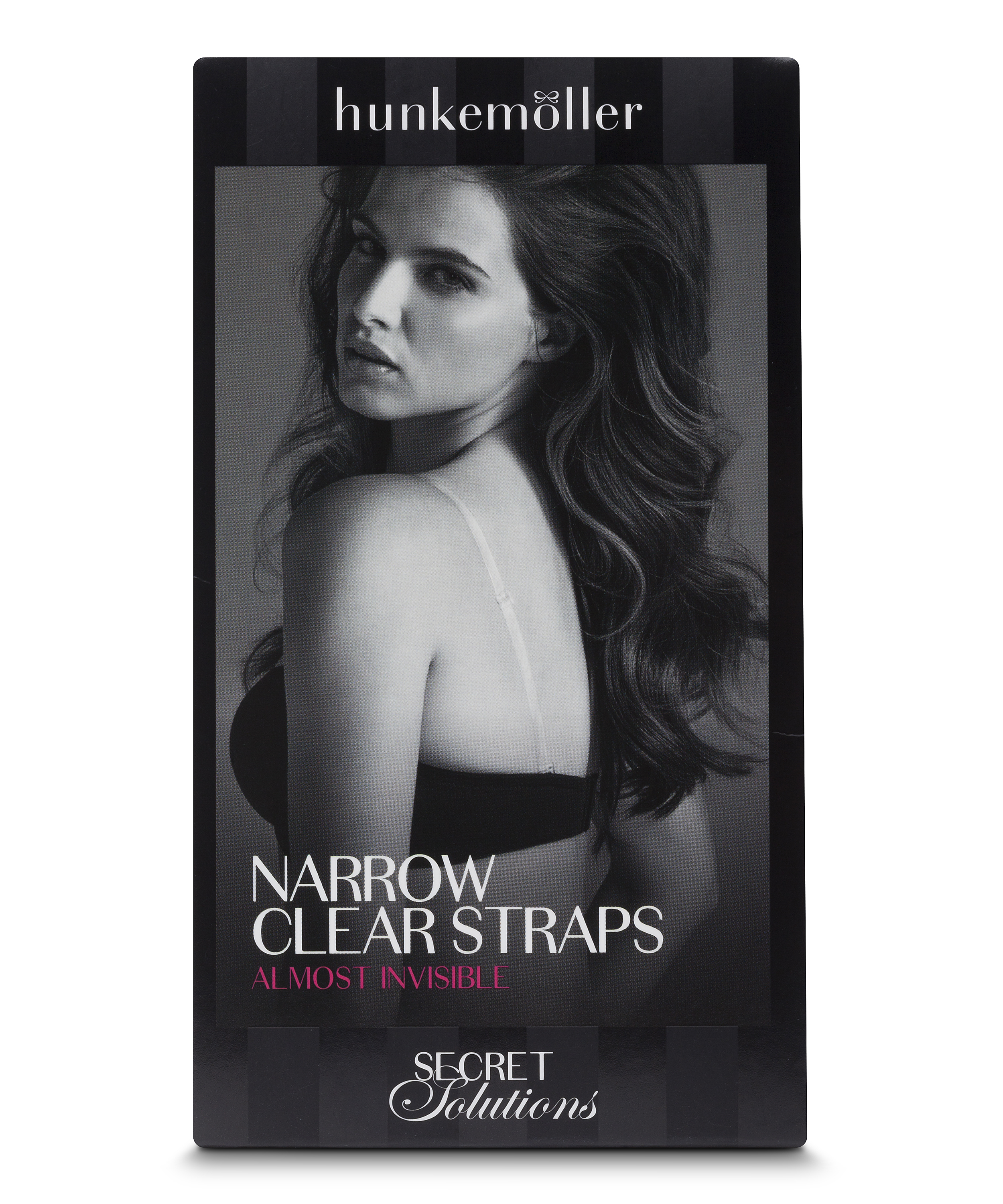 Bretelles de soutien-gorge transparentes, Blanc, main