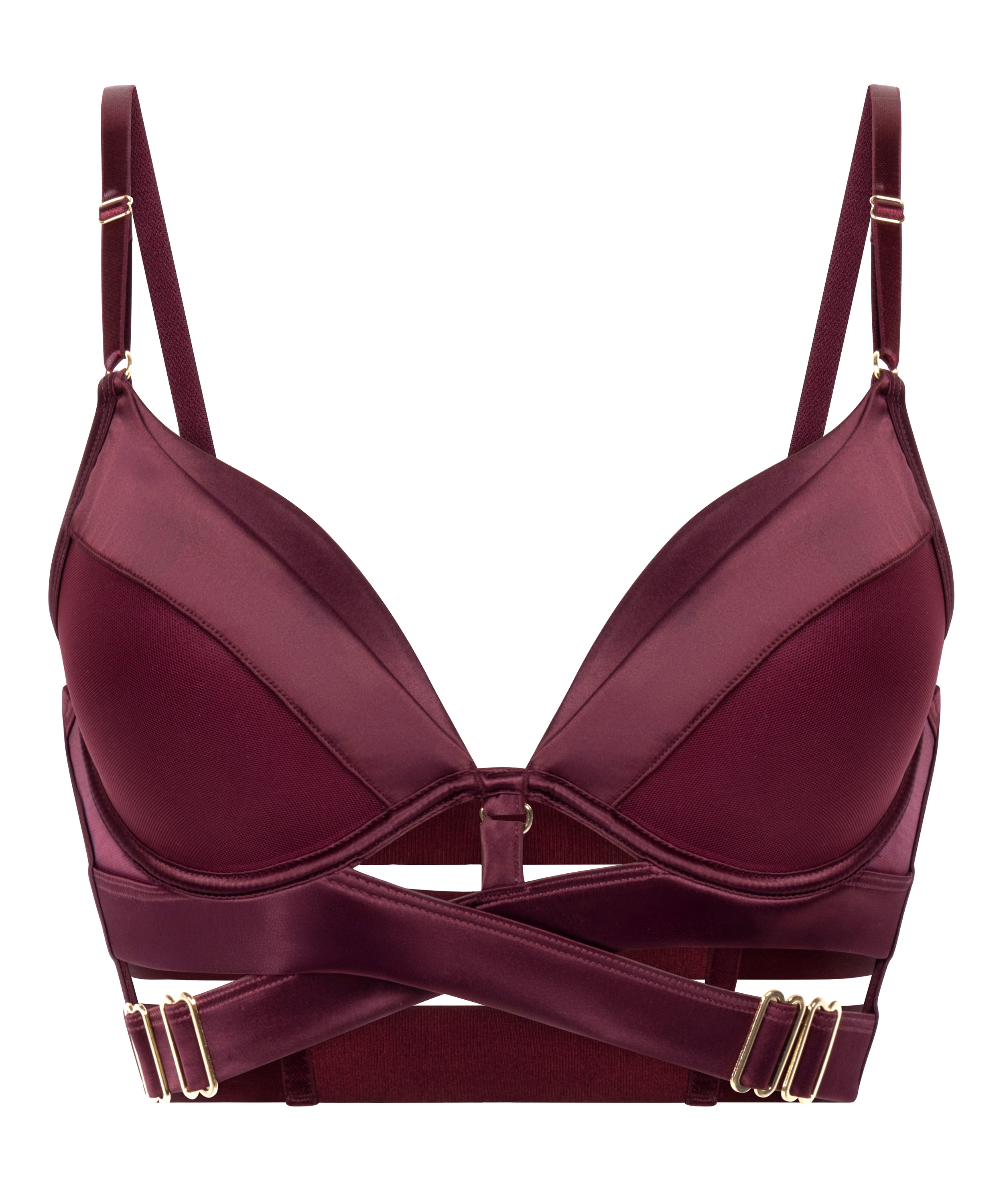 Soutien-gorge à armatures longline push-up préformé Colette, Rouge, main