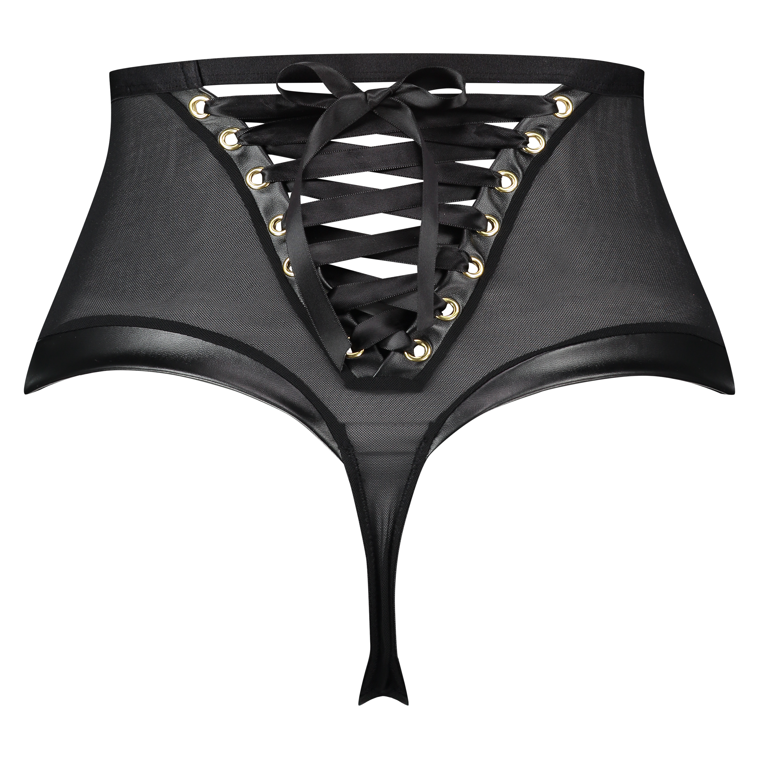 String taille haute Manu, Noir, main