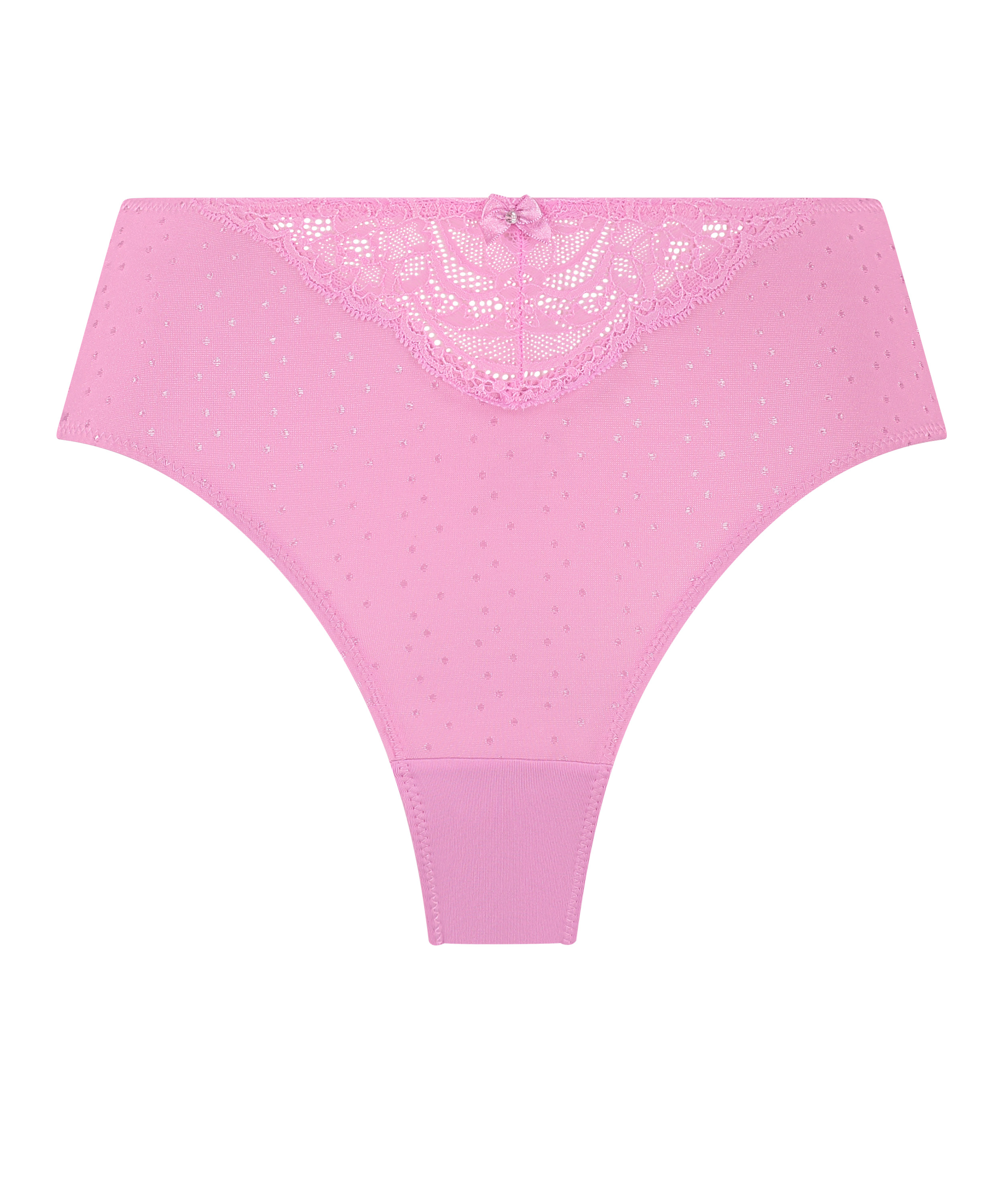 Slip taille haute Sophie, Rose, main