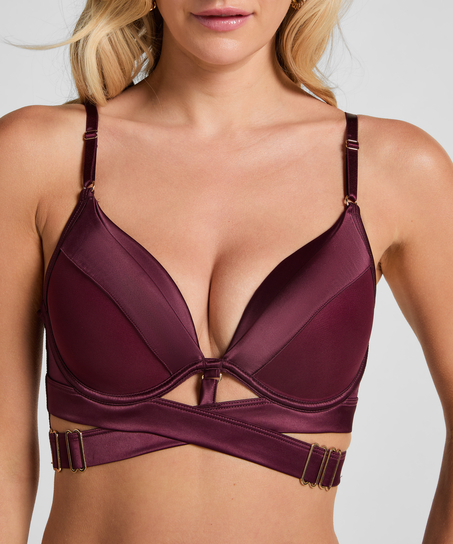 Soutien-gorge à armatures longline push-up préformé Colette, Rouge