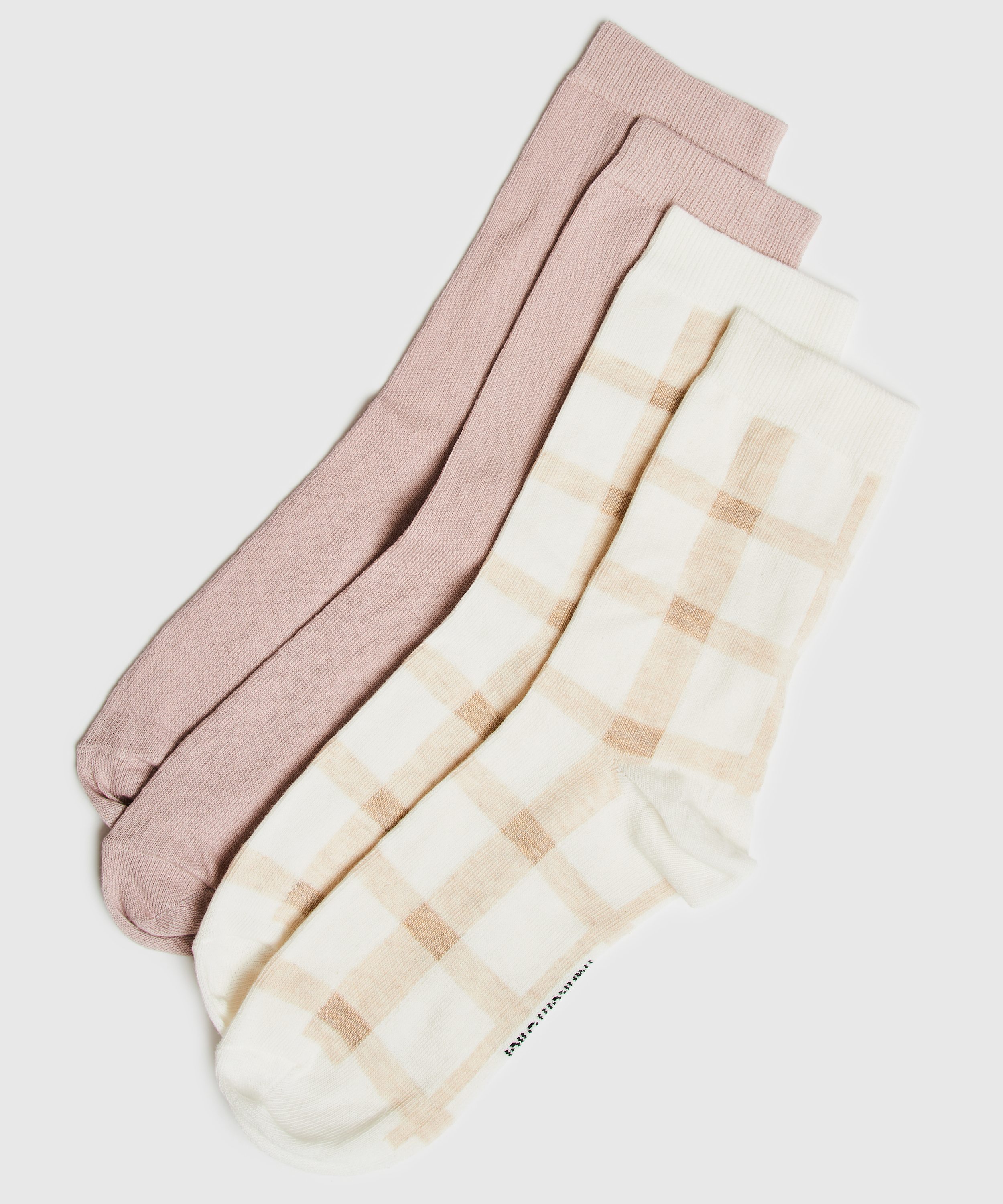 2 Paires de Chaussettes en Coton, Noir, main