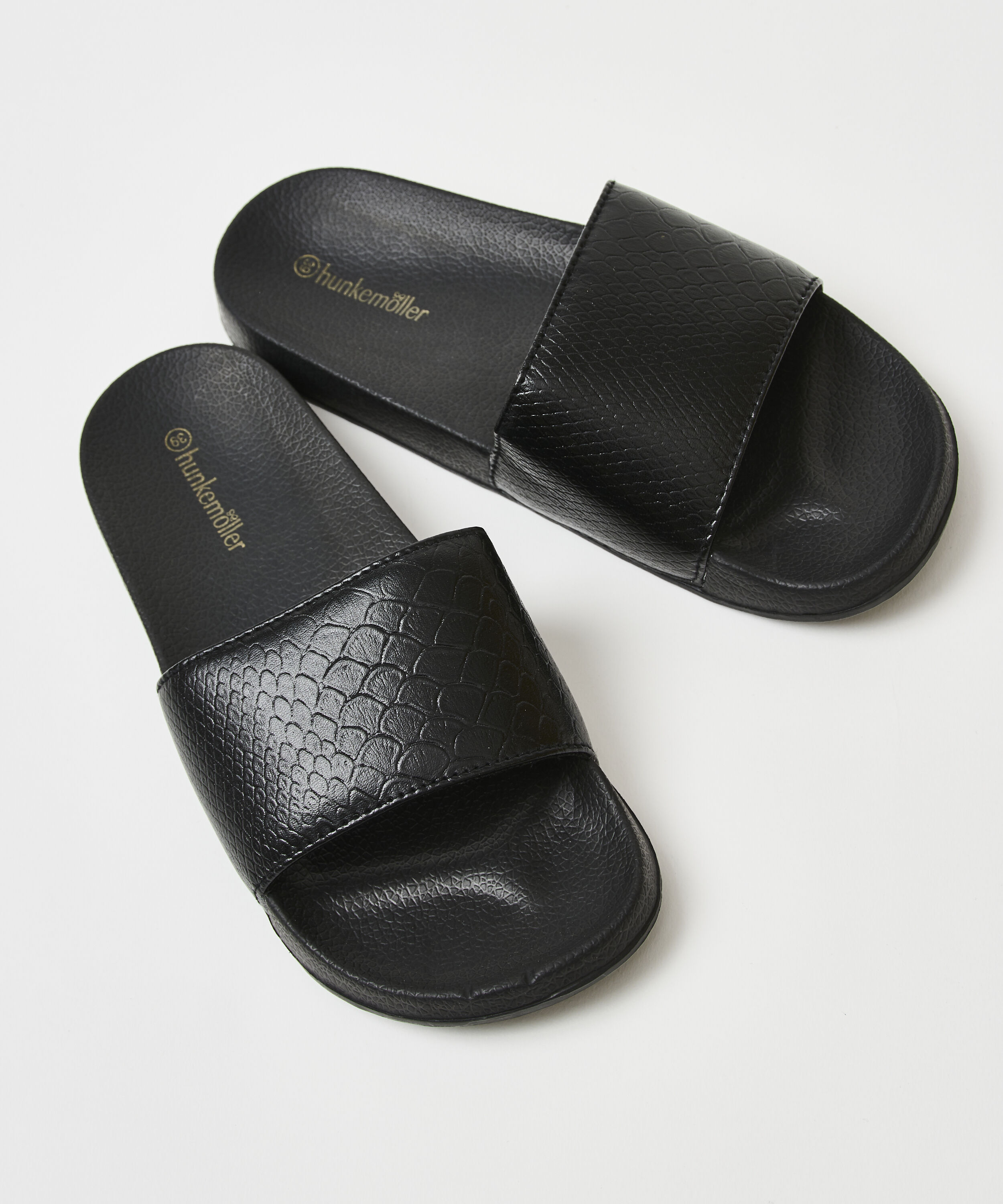 Tongs imprim&eacute; serpent, Noir