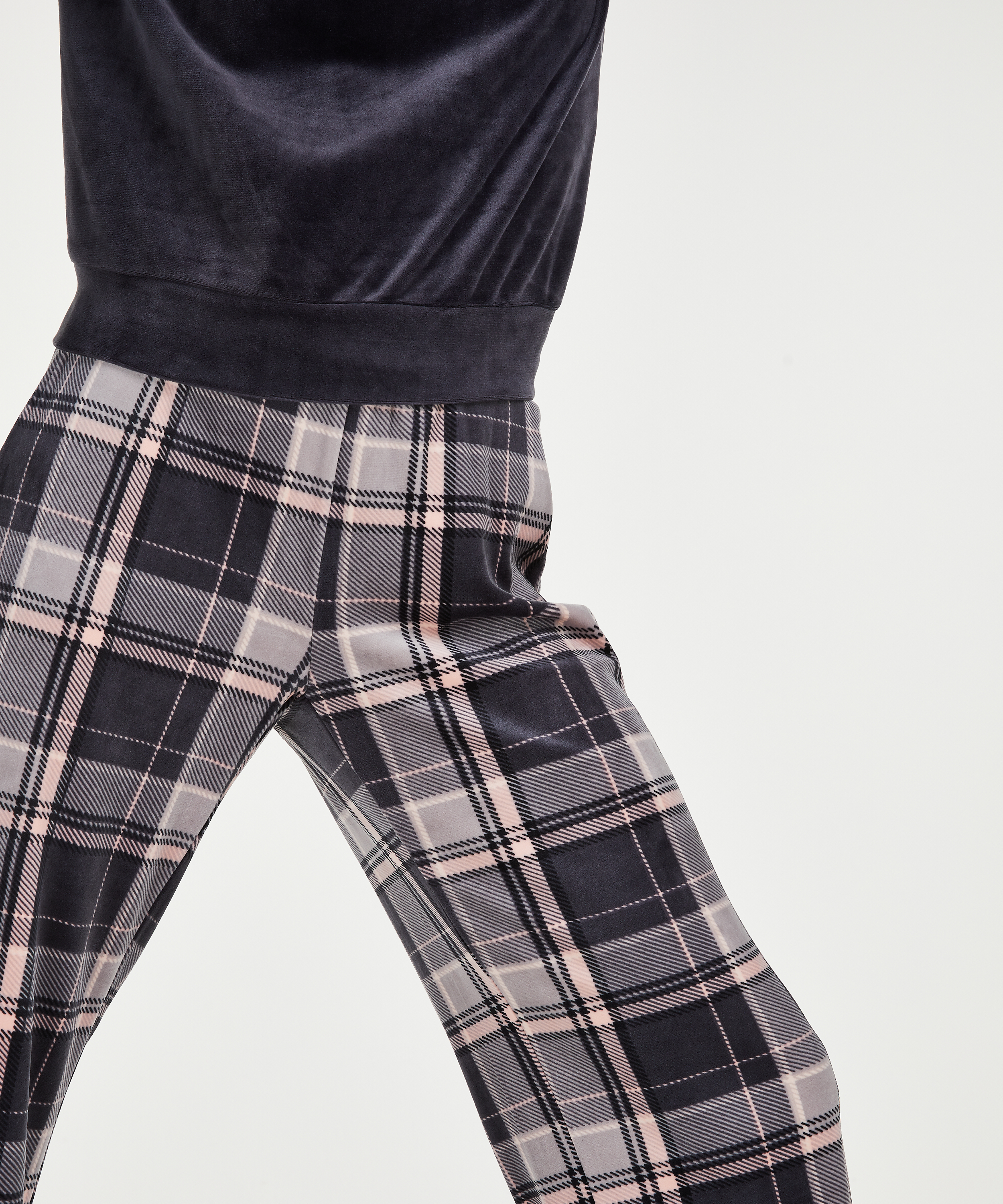 Ensemble de pyjama velours, Gris, main