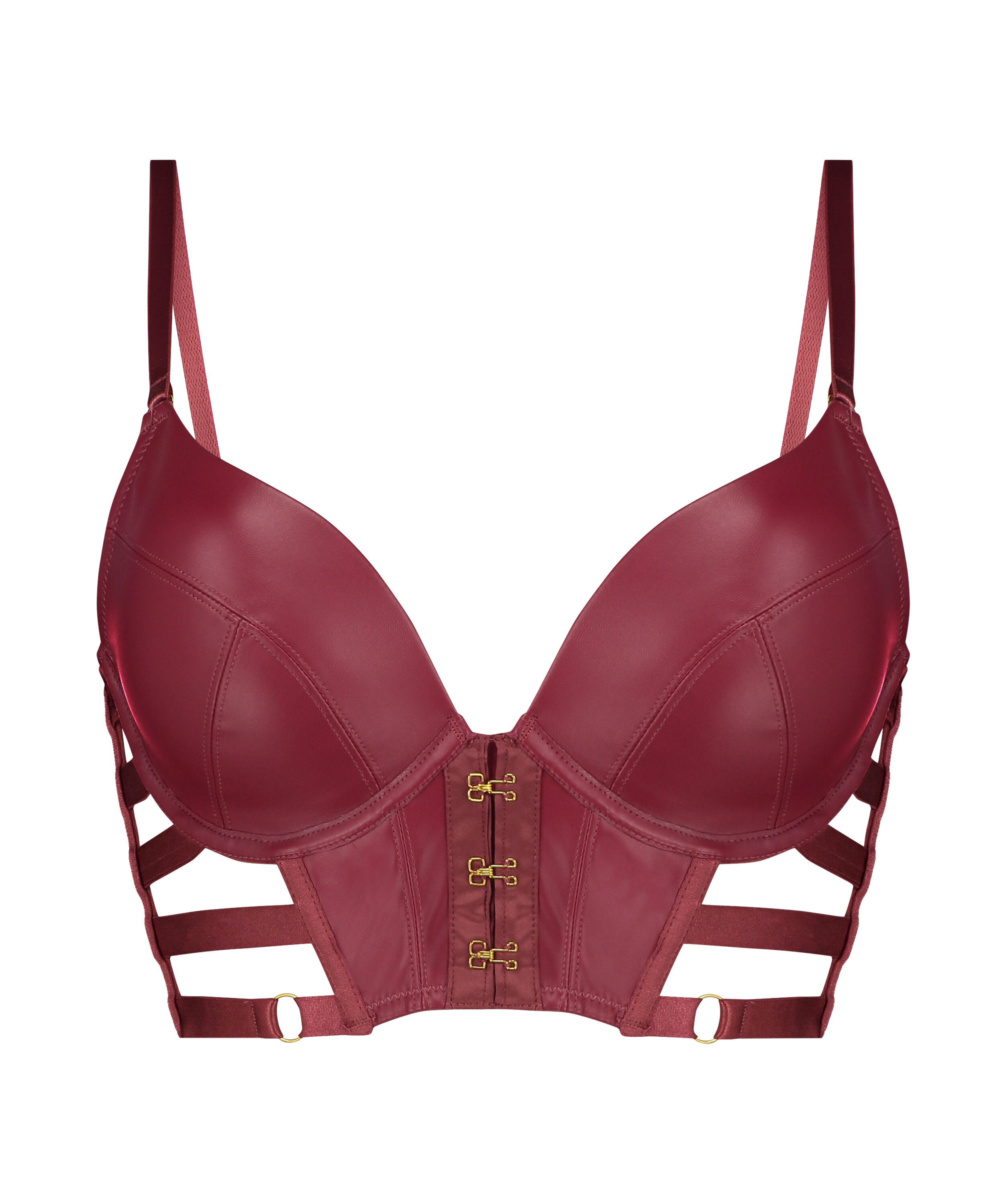 Soutien-gorge rembourr&eacute; &agrave; armatures Vicky, Rouge